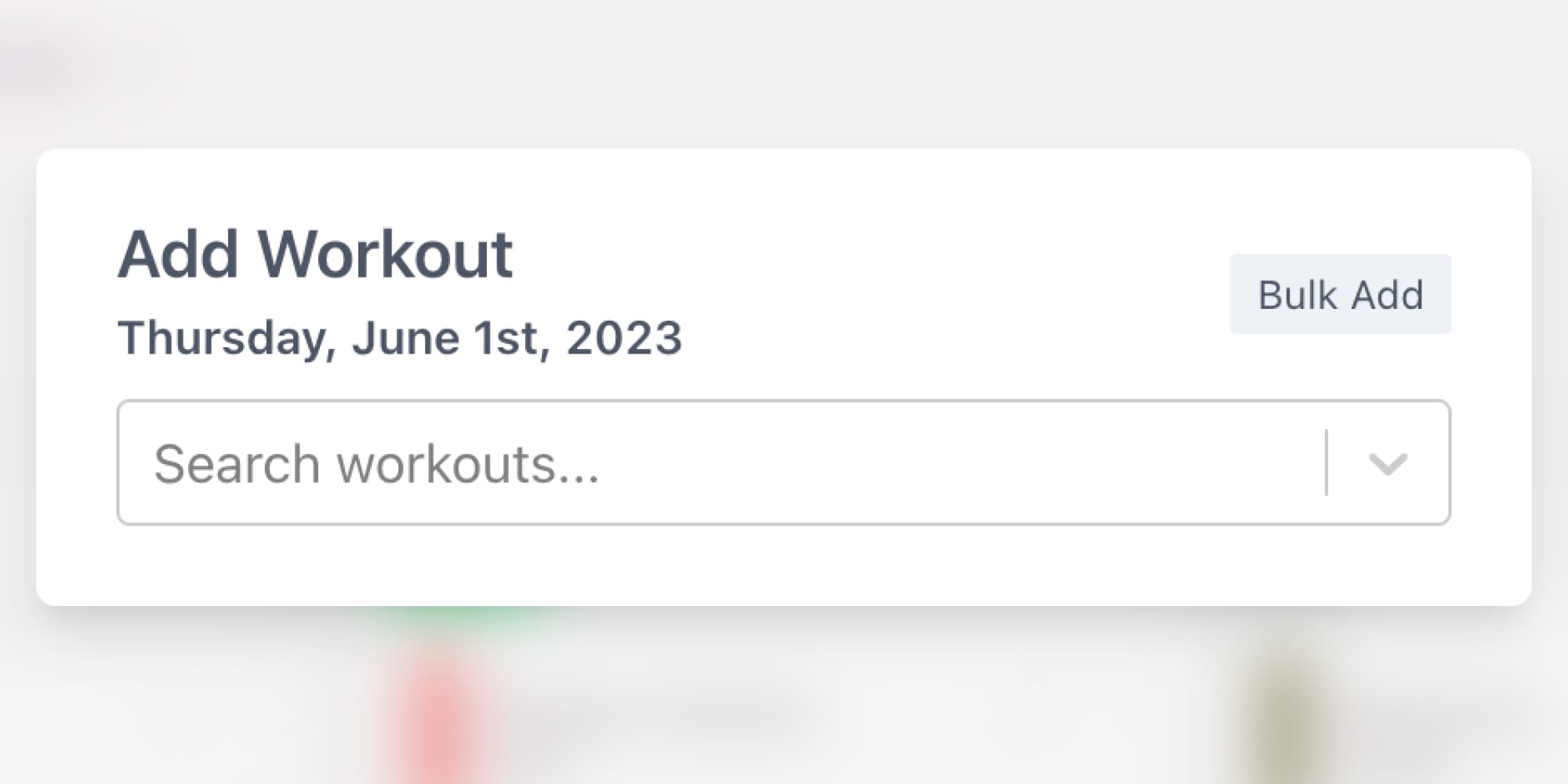 Cover Image for Bulk Add Workout