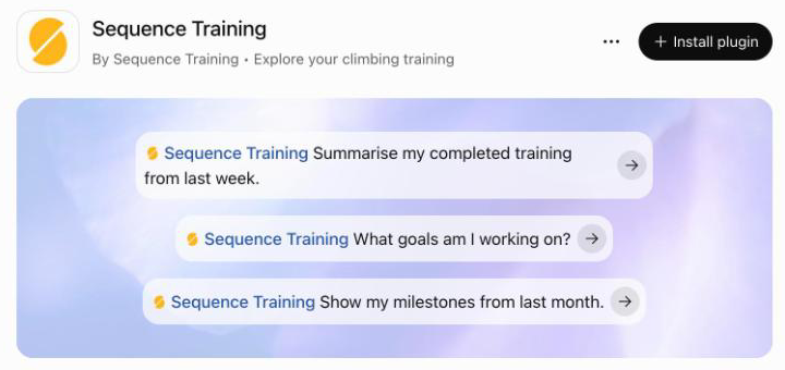 Sequence Training plugin in ChatGPT with example prompts